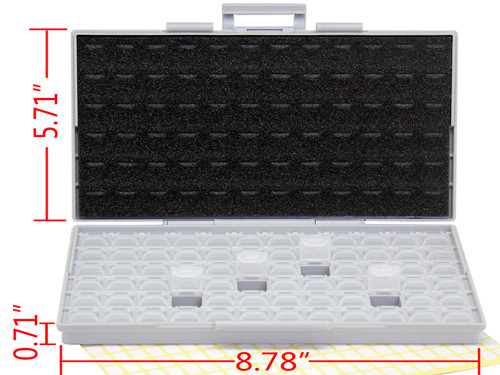 AideTek BOX-ALL 72 empty Enclosure box SMT SMT components Organizer Labels